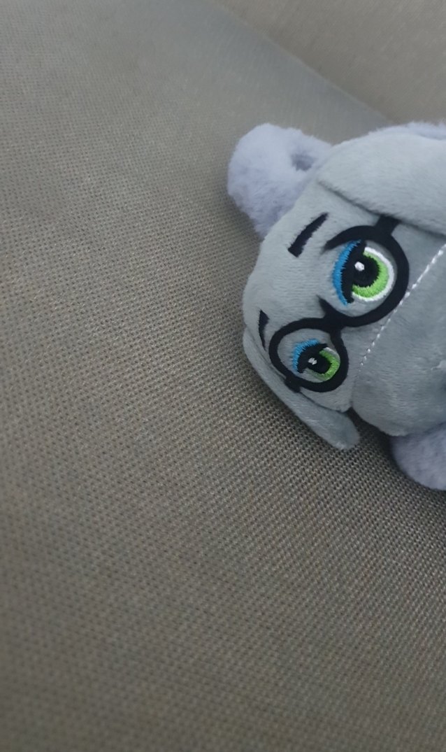 Gri Peluş Oyuncak Gözlü - Görsel 2