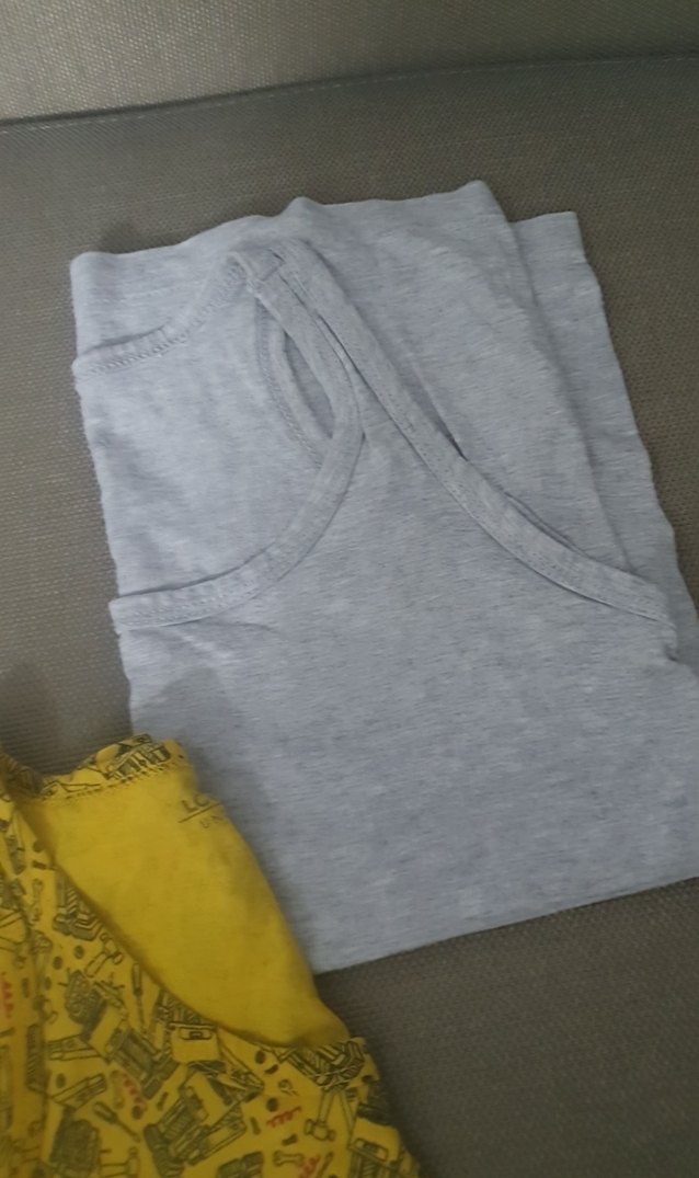 Çocuk atlet  Üçlü Paket - Sarı ve Gri - Görsel 3