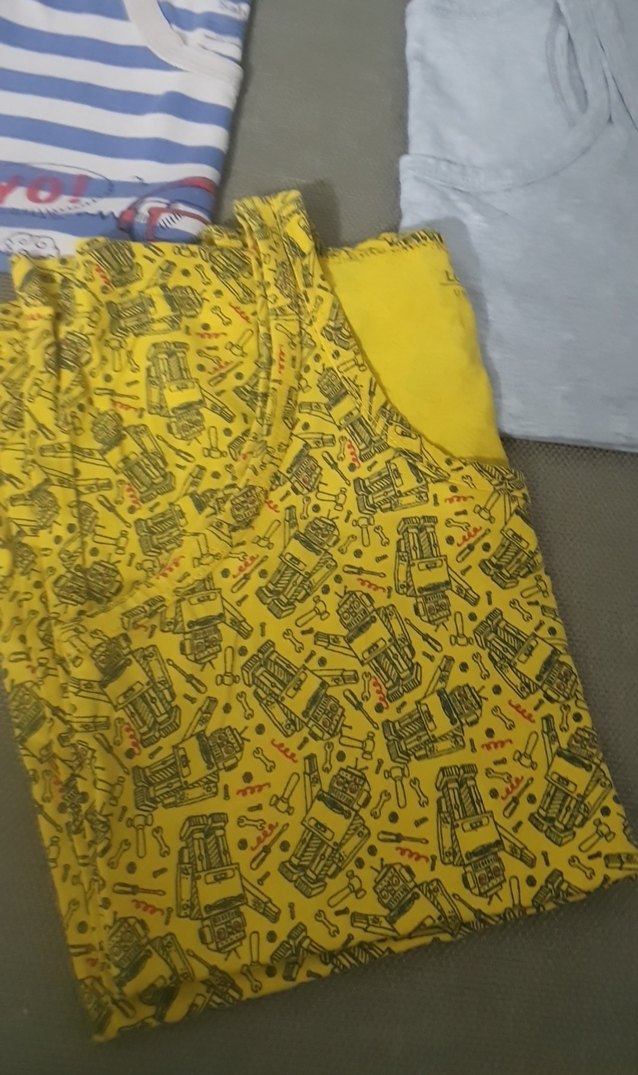 Çocuk atlet  Üçlü Paket - Sarı ve Gri - Görsel 2