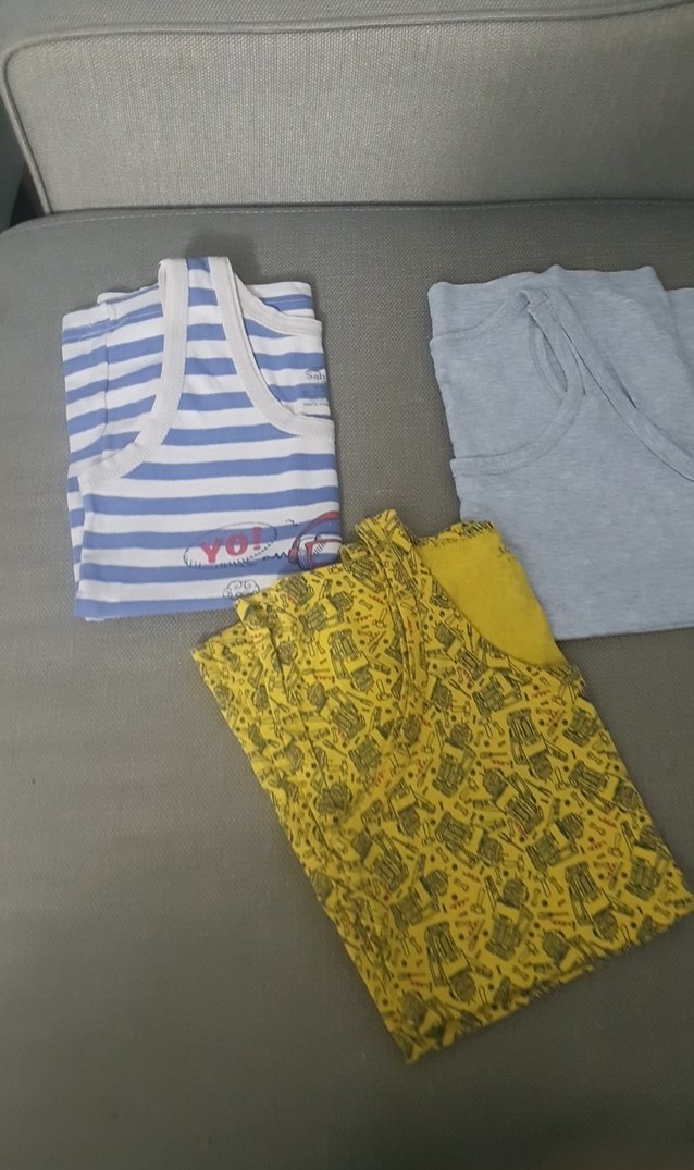 Çocuk atlet  Üçlü Paket - Sarı ve Gri - Görsel 4