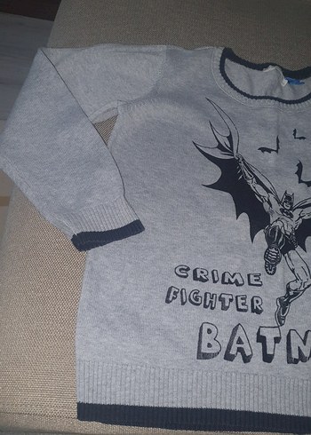 Erkek Çocuk Gri Batman Baskılı Sweatshirt - Görsel 4