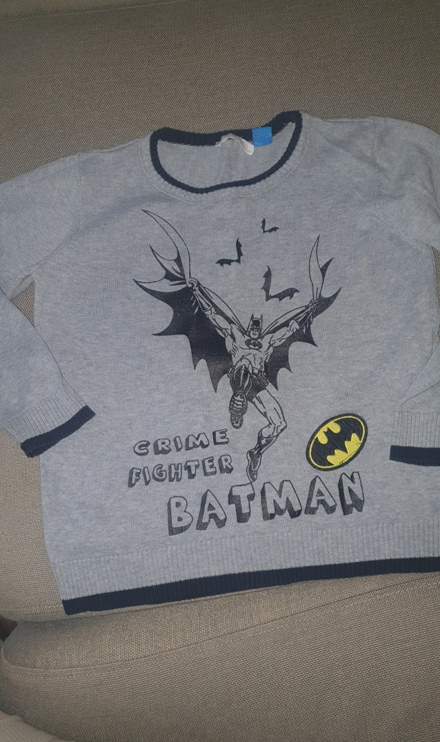 Erkek Çocuk Gri Batman Baskılı Sweatshirt - Görsel 2