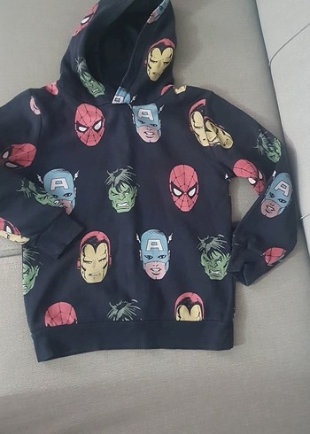 Çocuk Marvel Baskılı Kapüşonlu Sweatshirt - Görsel 2