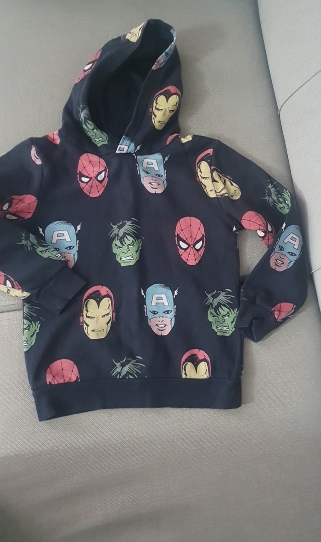 Çocuk Marvel Baskılı Kapüşonlu Sweatshirt - Görsel 2