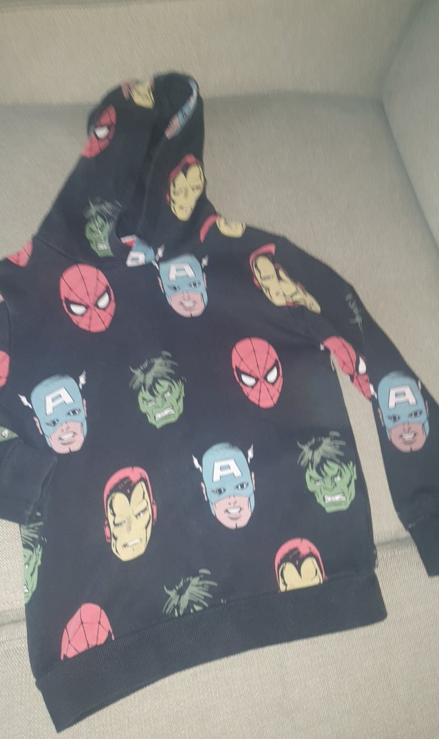 Çocuk Marvel Baskılı Kapüşonlu Sweatshirt - Görsel 5