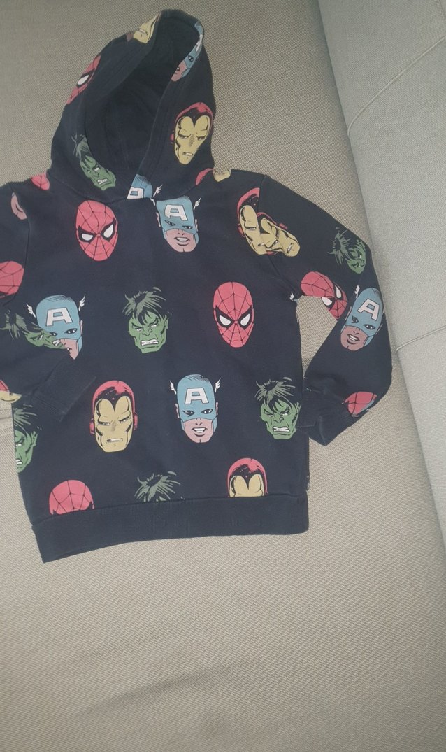 Çocuk Marvel Baskılı Kapüşonlu Sweatshirt - Görsel 3
