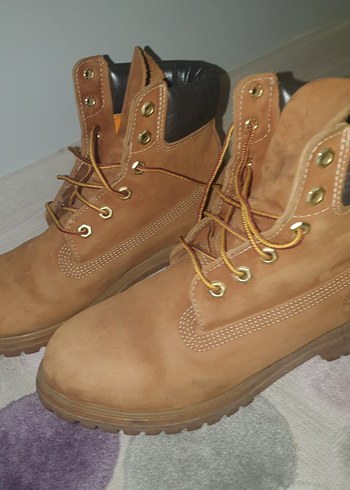 Bej Süet kadin Botları Bağcıklı - Görsel 2