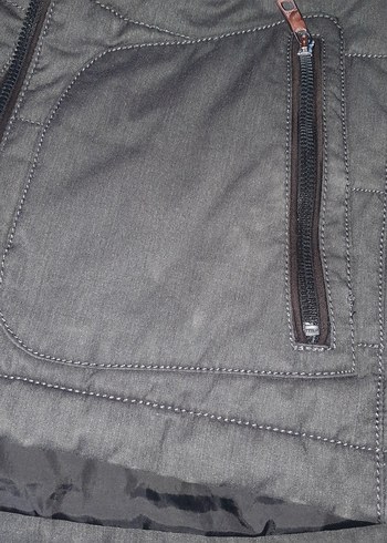 Gri Fermuarlı Erkek Street Style Yelek - Görsel 5