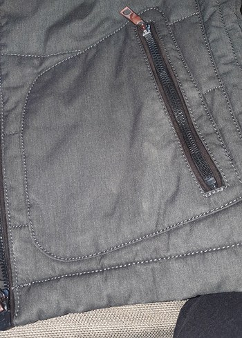 Gri Fermuarlı Erkek Street Style Yelek - Görsel 7