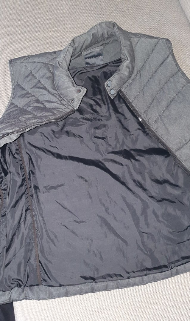 Gri Fermuarlı Erkek Street Style Yelek - Görsel 4