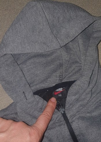 Nike Gri Fermuarlı Spor Sweatshirt - Görsel 3