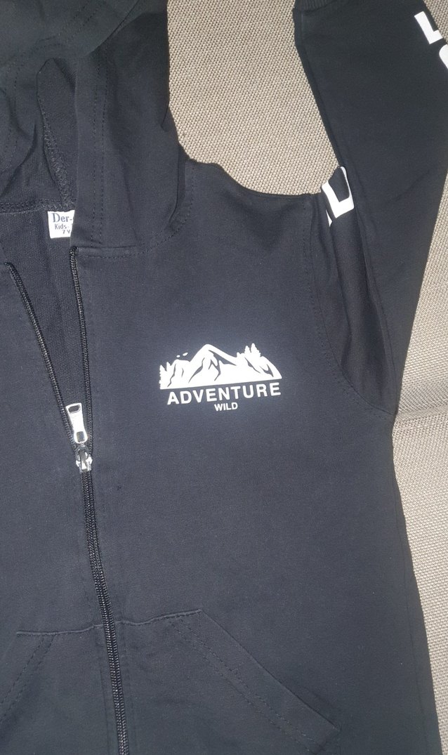 Erkek Siyah Kapüşonlu Fermuarlı Sweatshirt - Görsel 2