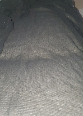 Siyah ışıltılı eşarp - Görsel 3