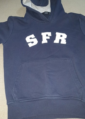 Erkek Çocuk Lacivert Sweatshirt SFR Baskılı - Görsel 4