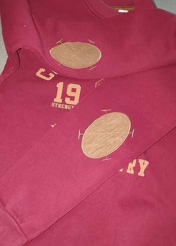 Erkek Bordo Bisiklet Yaka Sweatshirt - Görsel 4
