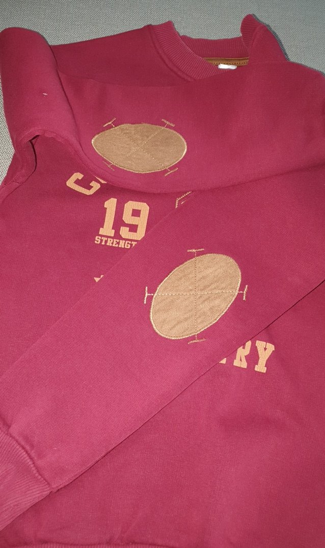 Erkek Bordo Bisiklet Yaka Sweatshirt - Görsel 4