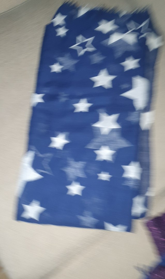 Yıldız Desenli Lacivert Kadın Atkı - Görsel 3