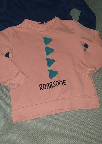 Renkli Desenli Pembe Erkek Sweatshirt - Görsel 4