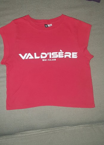 Pembe Kadin Kısa Kollu Baskılı crop Tişört - Görsel 2