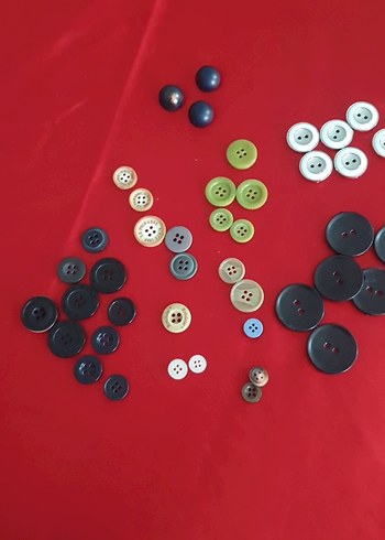 Gümüş Renkli İki Delikli Düğmeler