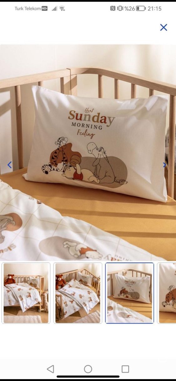 Baskılı Pamuklu Bebek nevresim takımı - Görsel 4