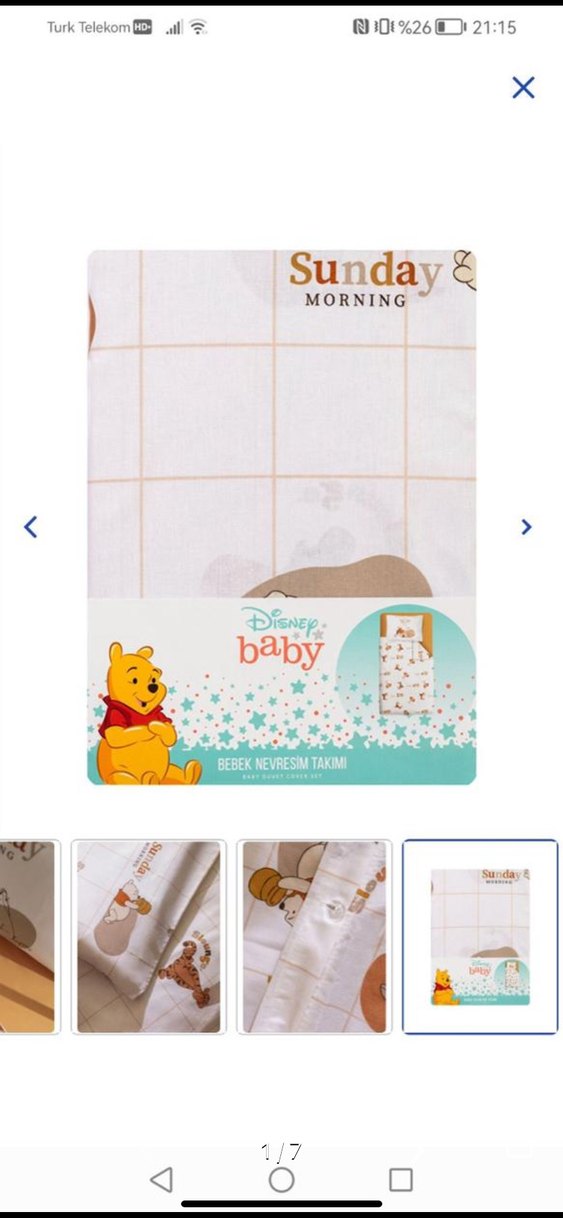 Baskılı Pamuklu Bebek nevresim takımı - Görsel 2