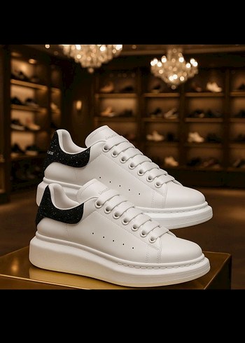 38 Beden İTHAL A+ 37-40 Alexander McQueen Beyaz Platform Spor Ayakkabı