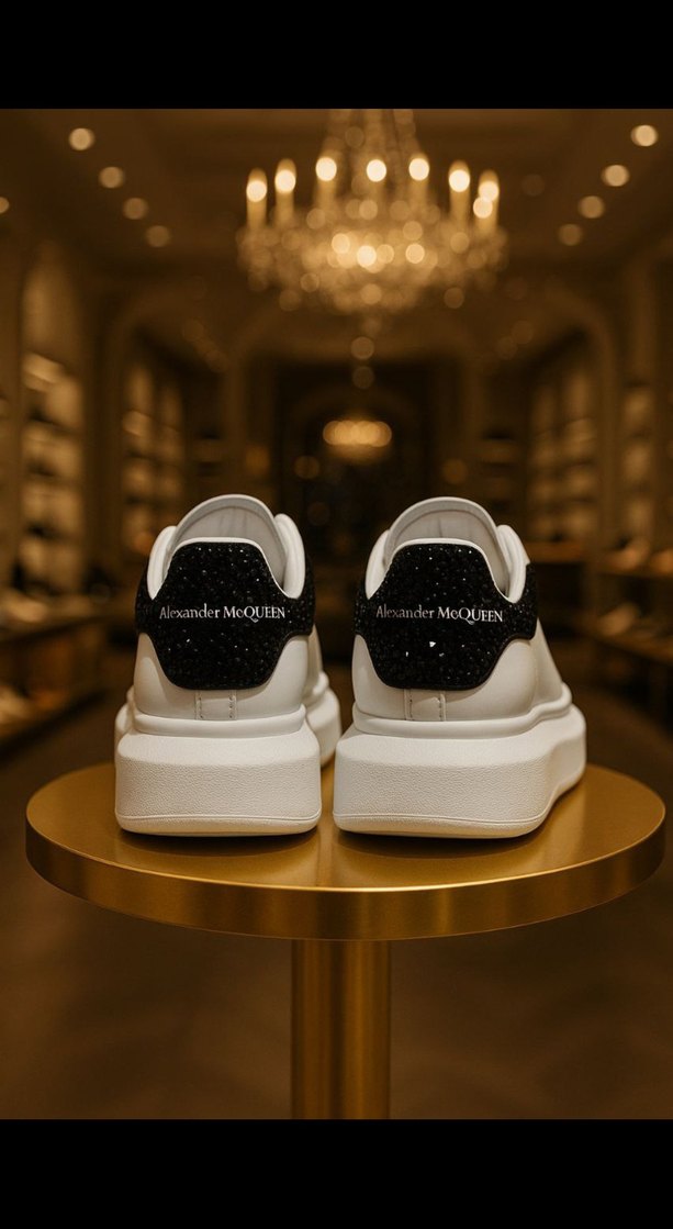 İTHAL A+  37-40  Alexander McQueen Beyaz Platform Spor Ayakkabı - Görsel 2