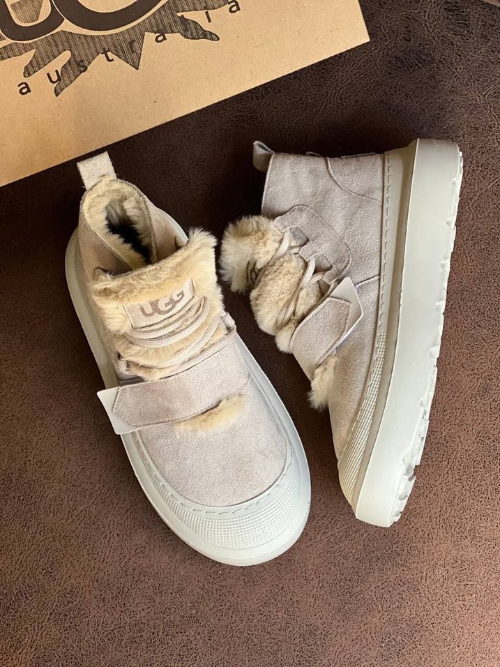 İTHAL A+  36-40  UGG Beyaz Kürklü Kadın Günlük Bot - Görsel 4