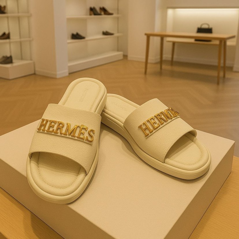 İTHAL A+ Bej Hermes Kadın Terlik - Görsel 2