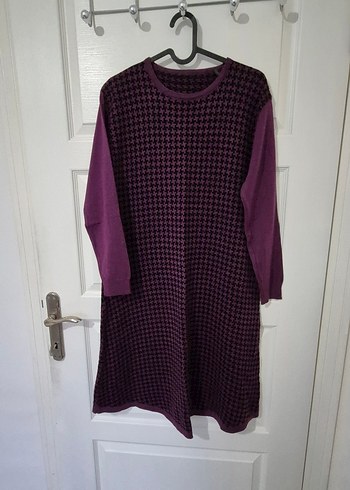 Kadın Mor Uzun Örgü Elbise - Görsel 2