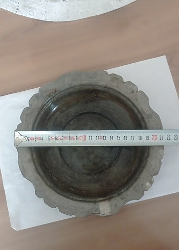 OLDUKÇA YAŞLI ESKİ ANTİKA BAKIR TABAK. - Görsel 3