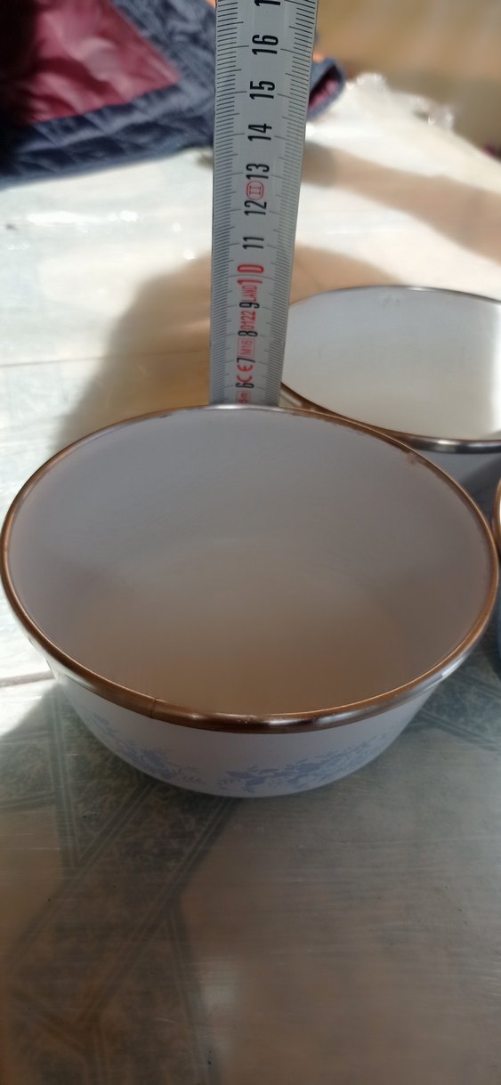 3 ADET ESKİ ANTİKA ÇİNKO EMAYE TAS. - Görsel 5