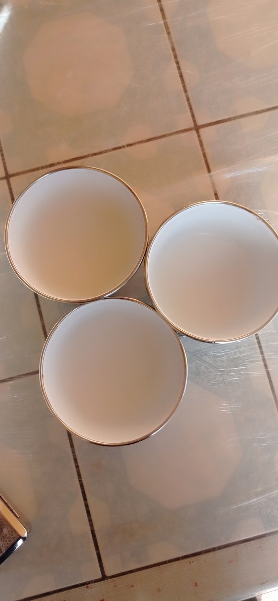 3 ADET ESKİ ANTİKA ÇİNKO EMAYE TAS. - Görsel 3