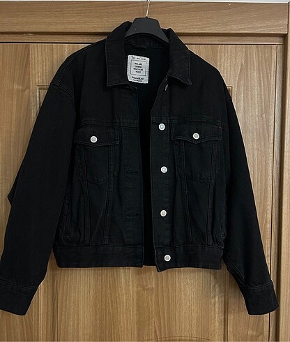 Pull and Bear PULL&BEAR SİYAH KOT CEKET