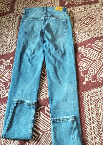 34 Beden Kadın Mavi Normal Boy Denim Kot Pantolon