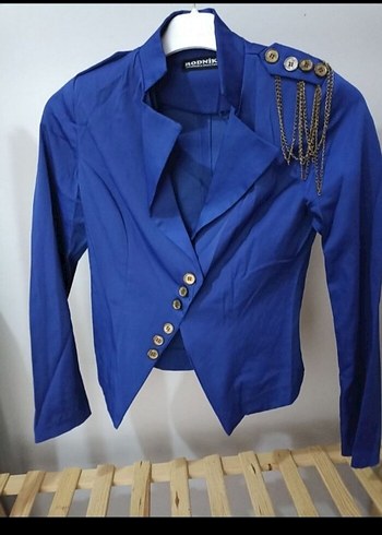 Trendyol & Milla Mavi Mini Düğmeli Kadın Blazer Ceket
