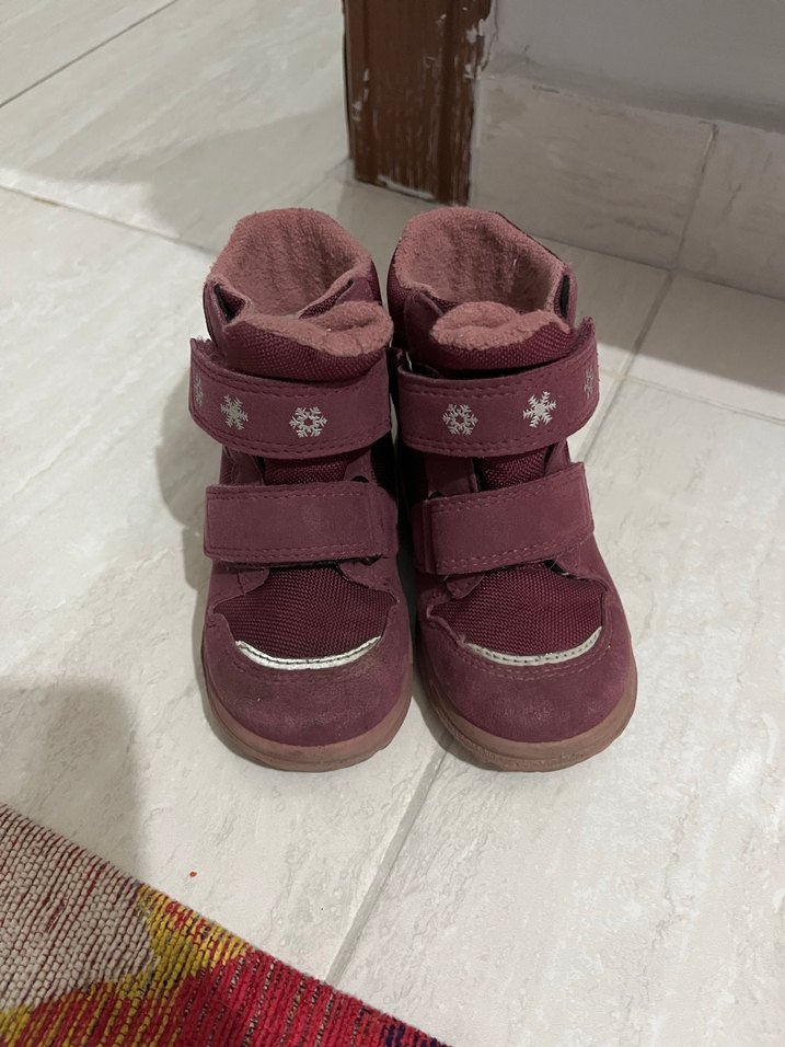 Kız Çocuk Mor Polar Bot Velcro - Görsel 2