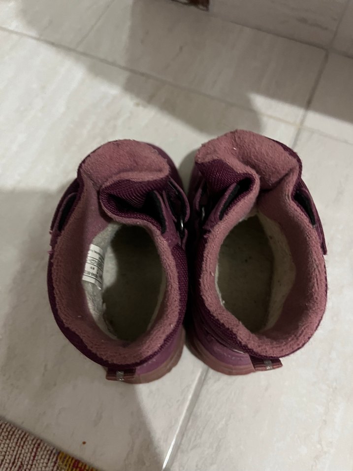 Kız Çocuk Mor Polar Bot Velcro - Görsel 4