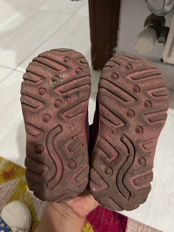 Kız Çocuk Mor Polar Bot Velcro - Görsel 5