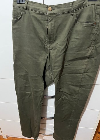 Bordo Süet Düğmeli Kadın Kumaş Pantolon - Görsel 4