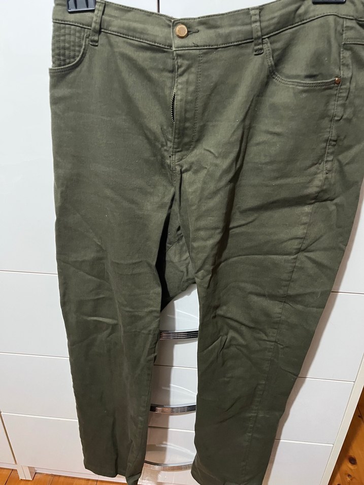 Bordo Süet Düğmeli Kadın Kumaş Pantolon - Görsel 4