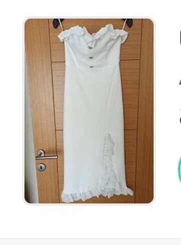 Trendyol & Milla Straplez Beyaz Elbise