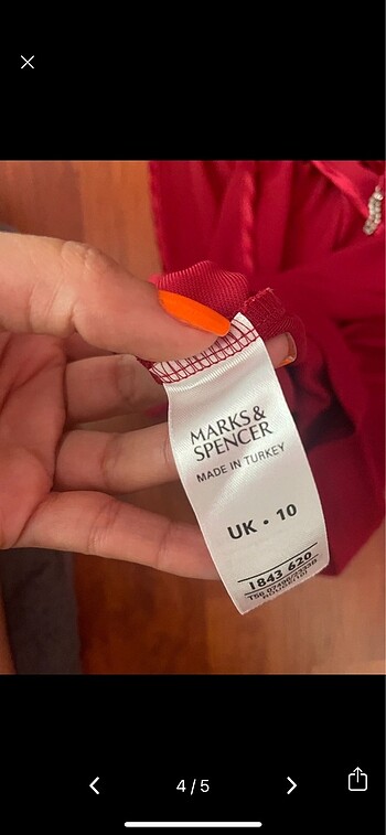 m Beden bordo Renk Marks&Spencer Askili