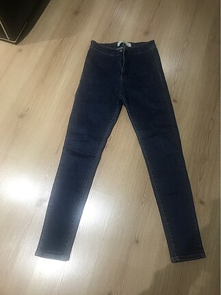Likralı yüksel bel dar paça jean