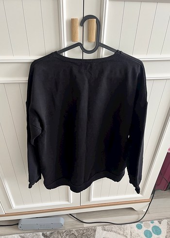 Siyah Baskılı Kadın Sweatshirt - Görsel 5