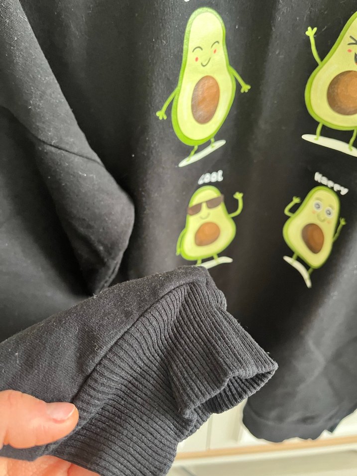 Siyah Baskılı Kadın Sweatshirt - Görsel 2