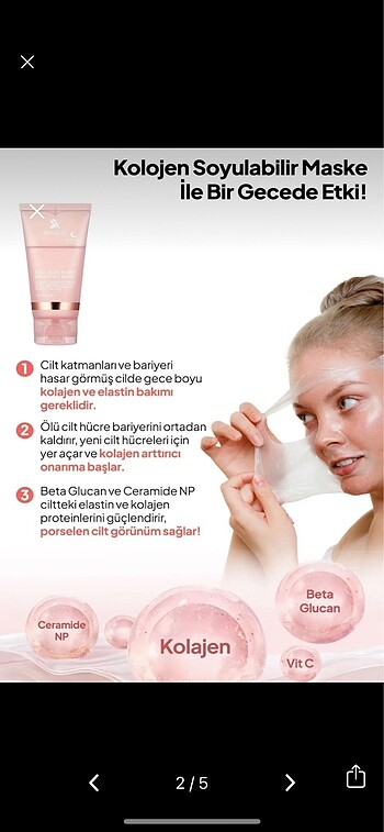 Diğer Soyulabilen kolajen jel yüz maske