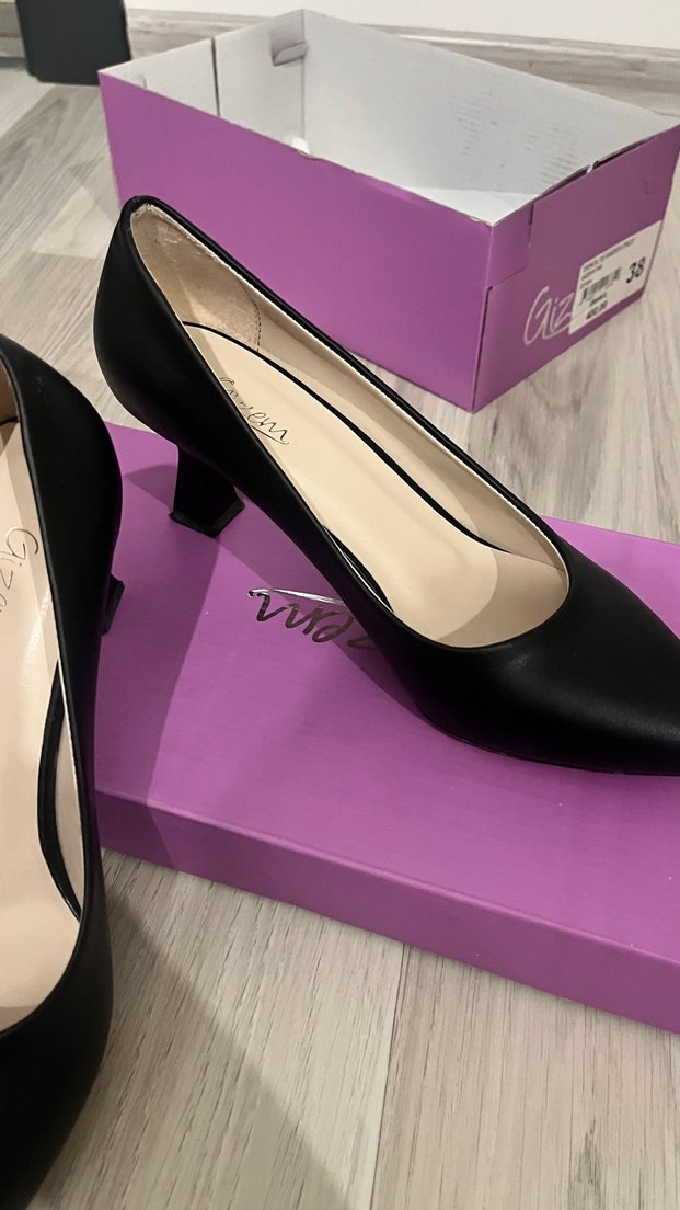 Siyah Klasik Topuklu Kadın Stiletto - Görsel 3