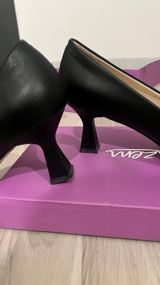 Siyah Klasik Topuklu Kadın Stiletto - Görsel 5